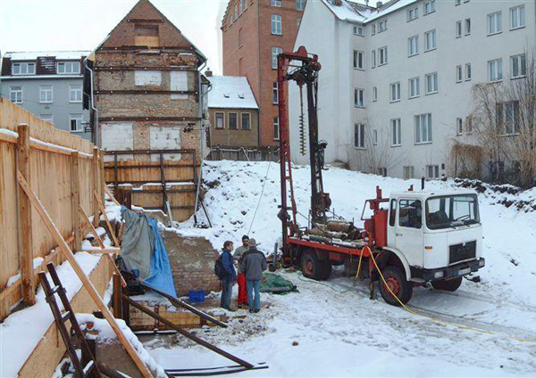 Baustelle nach Gebäudeabriss der ehemaligen Chemischen Reinigung in Güstrow Foto: Gesellschaft für Abfallwirtschaft und Altlasten Mecklenburg-Vorpommern