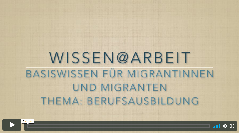 Video starten: RP WM Berufliche Integration von Migranten Berufsausbildung in Deutschland Video