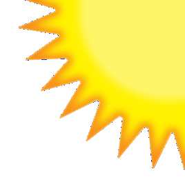 Eine Zeichnung von einer Sonne.