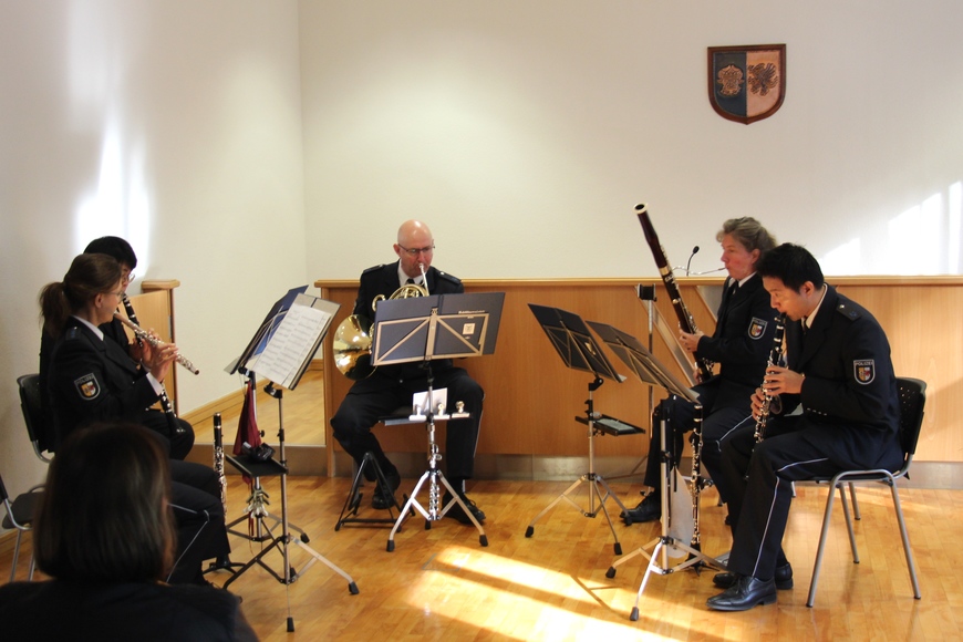 Das Landespolizeiorchester spielte zur feierlichen Amtseinführung in Ludwigslust. 