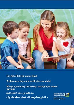 Titelbild der Broschüre: Ein Kita-Platz für unser Kind