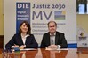 Justizministerin Jacqueline Bernhardt und LSG-Präsident Axel Wagner. Foto: JM