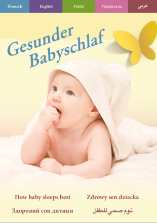 Ansicht Flyer Gesunder Babyschlaf