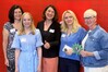 Gleichstellungsministerin Jacqueline Bernhardt  (Mitte) mit Lisanne Straka vom DGB Nord (links), Sabrina Repp, MdEP, Ulrike von Malottki von der GEW und Sandra Konkol von der GdP. @JM