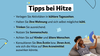 Hitze belastet das Herz-Kreislaufsystem in besonderer Weise und kann zu spürbaren gesundheitlichen Beeinträchtigungen führen.