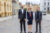 Prof. Dr. rer. nat. Volker Friedrich Branding, Staatssekretärin Susanne Bowen, Prof. Dr. phil. Philipp Sebastian Rhabanus Kobusch (v.l.n.r.)