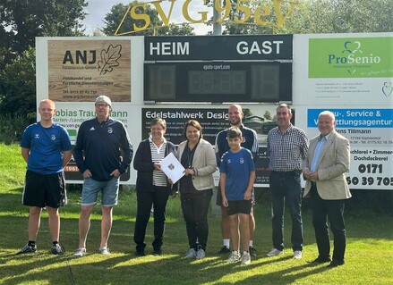 Der SV Grabowhöfe 95 kann durch die Sanierung der Beleuchtung den Sportplatz demnächst deutlich länger und effektiver nutzen.