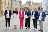 Bildunterschrift: (v.l.) Prof. Dr. phil. Kai Rolf Bliesmer, Prof. Dr. rer. oec. Vera Seidemann, Staatsekretärin Susanne Bowen, Prof Dr. phil. Viktoria Bachmann, Prof. Dr. phil. André Berger, Prof. Dr.-Ing. Arnd Florian Hennemeyer.
