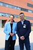 Ministerin Bettina Martin bei der Mensatagung der Deutschen Studierendenwerke in Rostock gemeinsam mit Kai Hörig, Geschäftsführung der Studierendenwerke Rostock und Wismar.