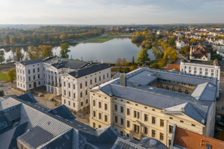 Innenstadt Schwerin; Luftbildaufnahme: Marc Klein