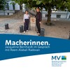 Bundesministerin Reem Alabali Radovan (links) und Ministerin Jacqueline Bernhardt vor dem Ministerium / Quelle: JM