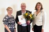 (v.r.n.l.): Justizministerin Jacqueline Bernhardt, Landesarbeitsgerichtspräsident i.R. Alfried Kampen, Justizstaatssekretärin Babette Bohlen. @JM