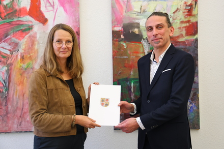 Ministerin Martin und Prof. Dr. Richter; Foto: WKM