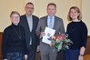 (v.r.n.l.): Justizministerin Jacqueline Bernhardt, der Präsident des Verwaltungsgerichts Schwerin Dr. Joachim Kronisch, der Vize-Präsident des Oberverwaltungsgerichts Greifswald Christoph Seppelt, Justizstaatssekretärin Babette Bohlen. @JM