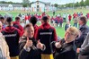 Justizstaatssekretärin Babette Bohlen (rechts) und die Leiterin der JVA Neustrelitz Andrea Hanke auf der Bühne zur Siegerehrung. @JM