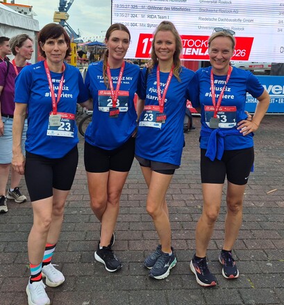 Bronzemedaillen-Gewinnerinnen &bdquo;Run4Law&ldquo; vom Amtsgericht Rostock. @JM
