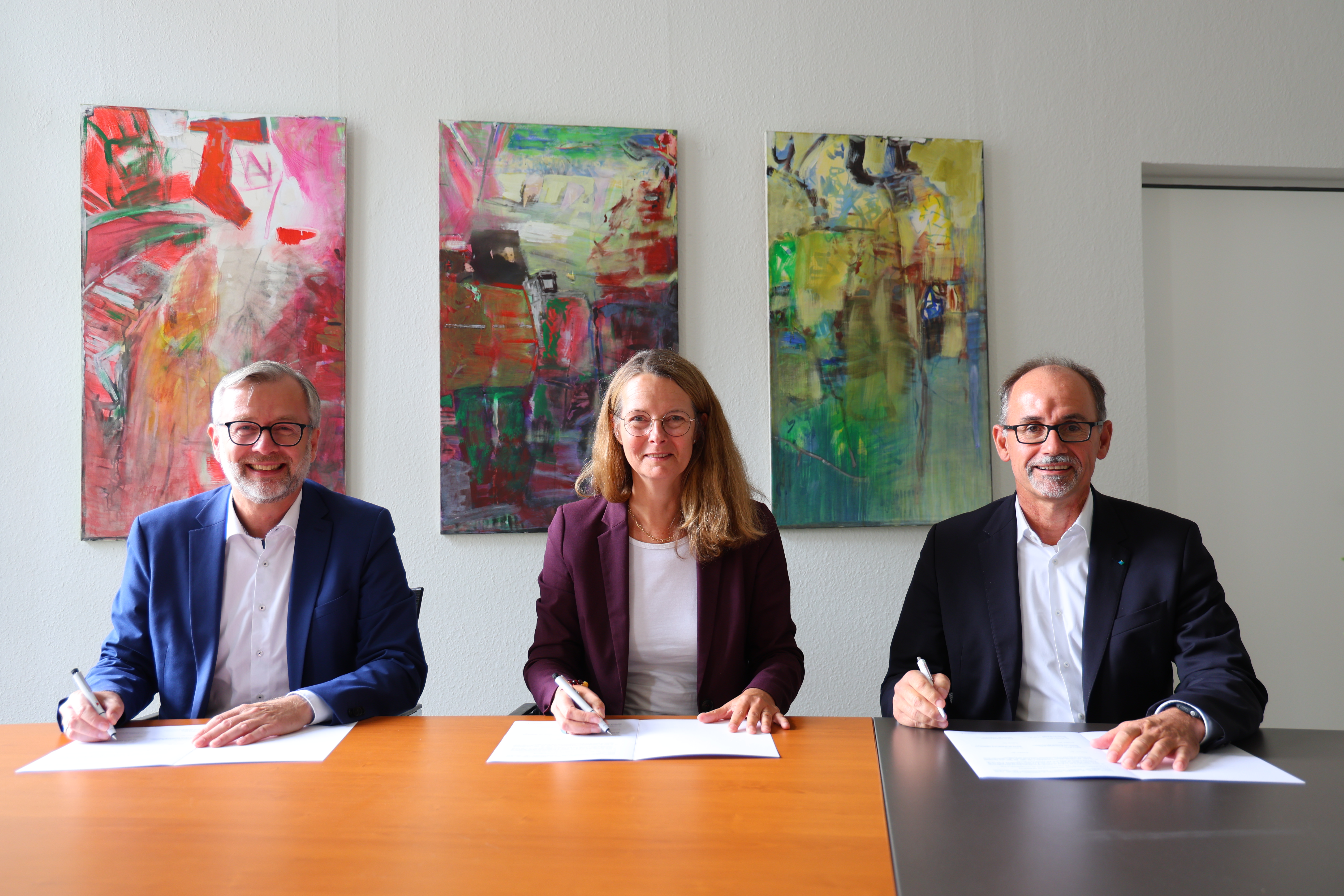 v.l. Dr. Heiko Geue, Bettina Martin, Dr. Wolfgang Blank