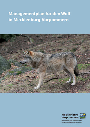 Titelblatt Managementplan für den Wolf in M-V