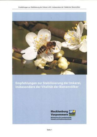 Titelblatt Empfehlungen zur Stabilisierung der Imkerei, insbesondere der Vitalität der Bienenvölker