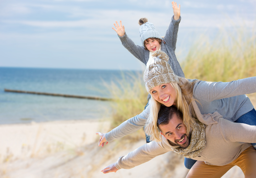 Familie am Strand