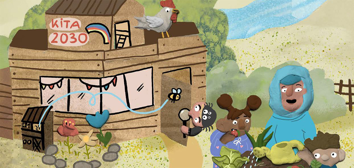 Deckblatt der Broschüre "Auf dem Weg zu einer zukunftsfähigen Kita in M-V"