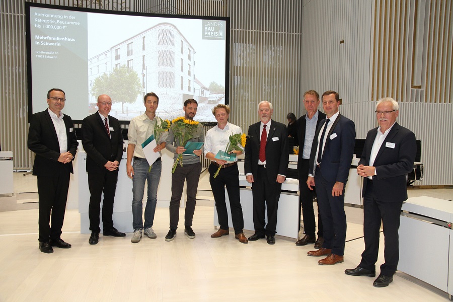 Für den Neubau des Mehrfamilienhauses in Schwerin Schäferstraße wurde eine Anerkennung ausgesprochen. 