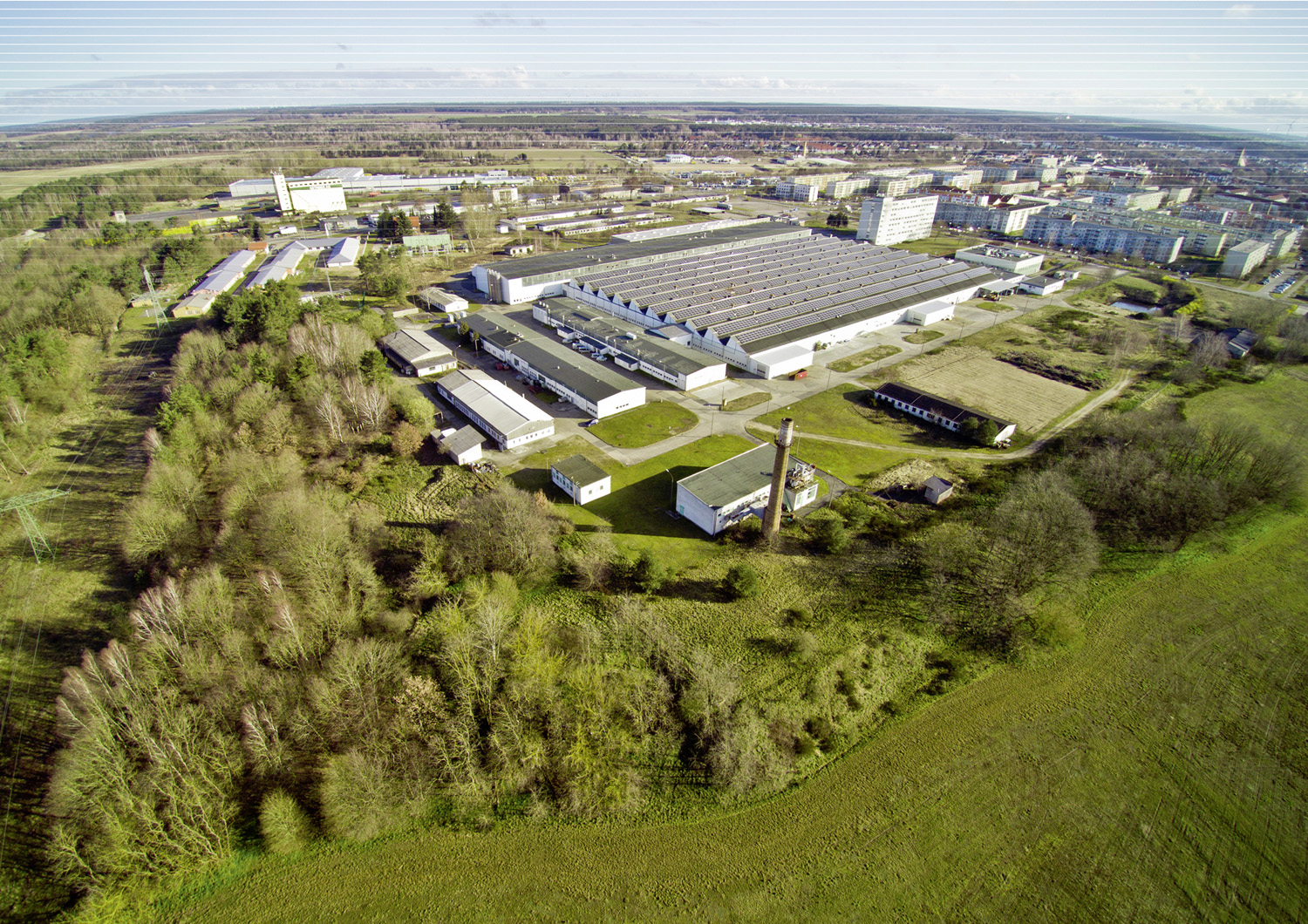 Luftaufnahme des Gewerbegebiets Parchim Foto: Stadt Parchim Luftaufnahme des Gewerbegebiets Parchim