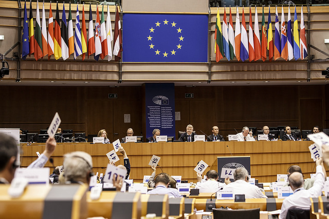 Blick in eine Plenarsitzung des Europäischen Ausschusses der Regionen