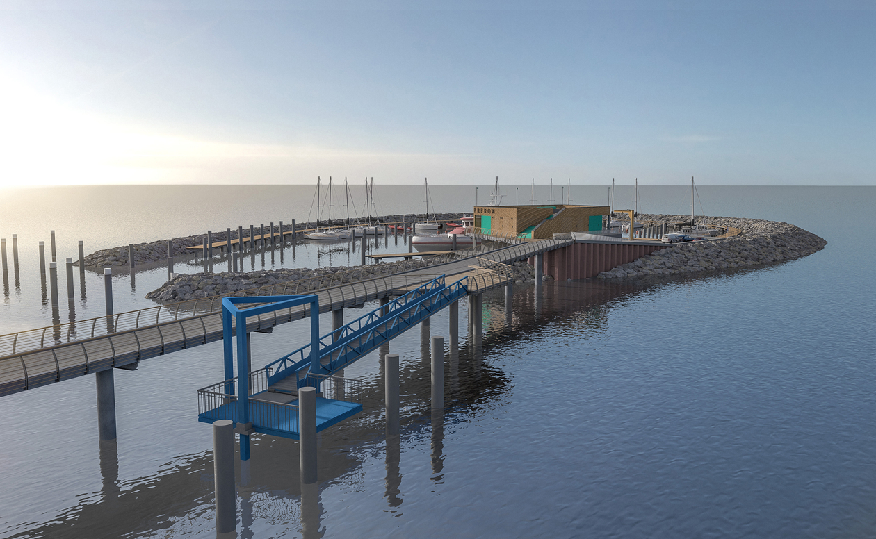 Inselhafen Prerow, Ansicht Fahrgastschiffanleger Inselhafen Prerow, Ansicht Fahrgastschiffanleger