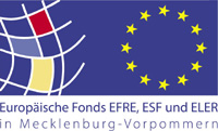 EU-Logo: Europäische Fonds EFRE, ESF und ELER in Mecklenburg-Vorpommern