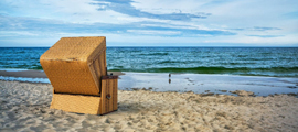 Strandkorb am Strand