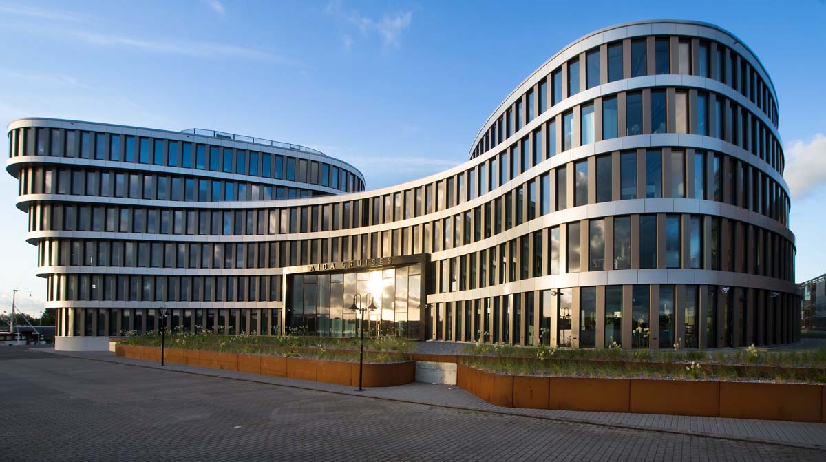 Außenansicht der Konzernzentrale AIDA Home