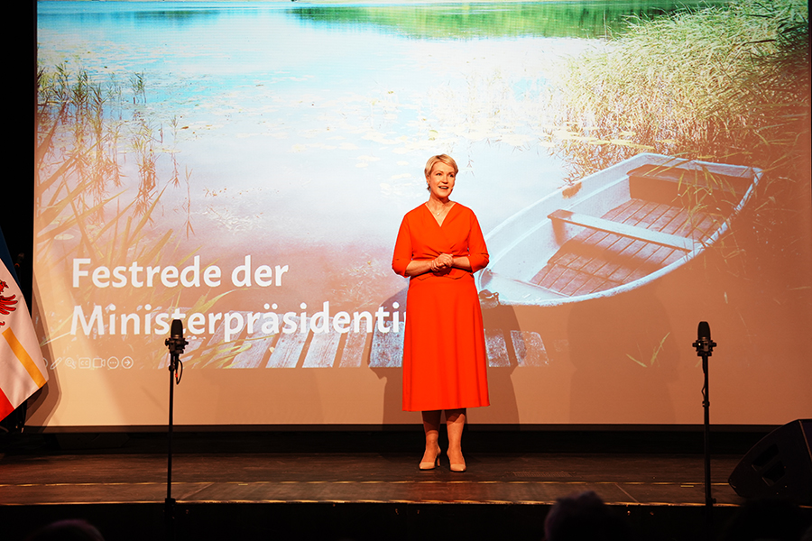 Ministerpräsidentin Manuela Schwesig bei ihrer Festrede anlässlich ihren Neujahrsempfangs 2026