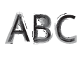 Die Abbildung zeigt diese 3 schwarzen Buchstaben: A, B, C. Die Buchstaben bedeuten: Wörterbuch.