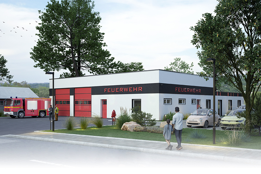 Abbildung des Musterfeuerwehrhauses