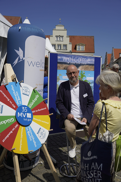 Man konnte das eigene Glück versuchen und Fragen zum Bundesrat und der Landesvertretung MV beantworten. 